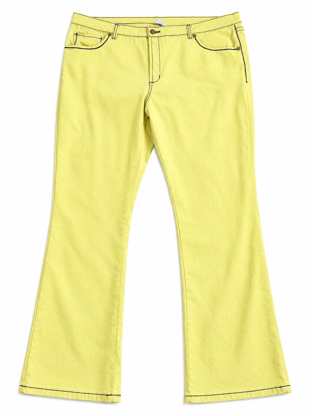 DG2 Diane Gilman Yellow Stretch Bootcut Jeans Plus Size 24W Casual Fall Spring